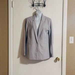 Simply Vera Vera Wang Light Gray Blazer